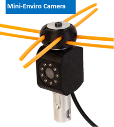 The Chim-Scan® Mini-Enviro camera has LED lights, stabilizers and rod adaptor.